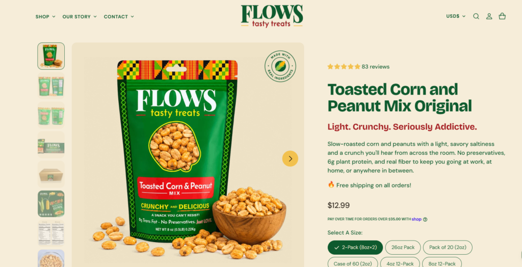 how a perfectly optimized product page would look like with clear product images.